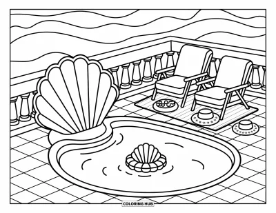 75+ Coloriages de piscine pour enfants et adultes (Gratuits)