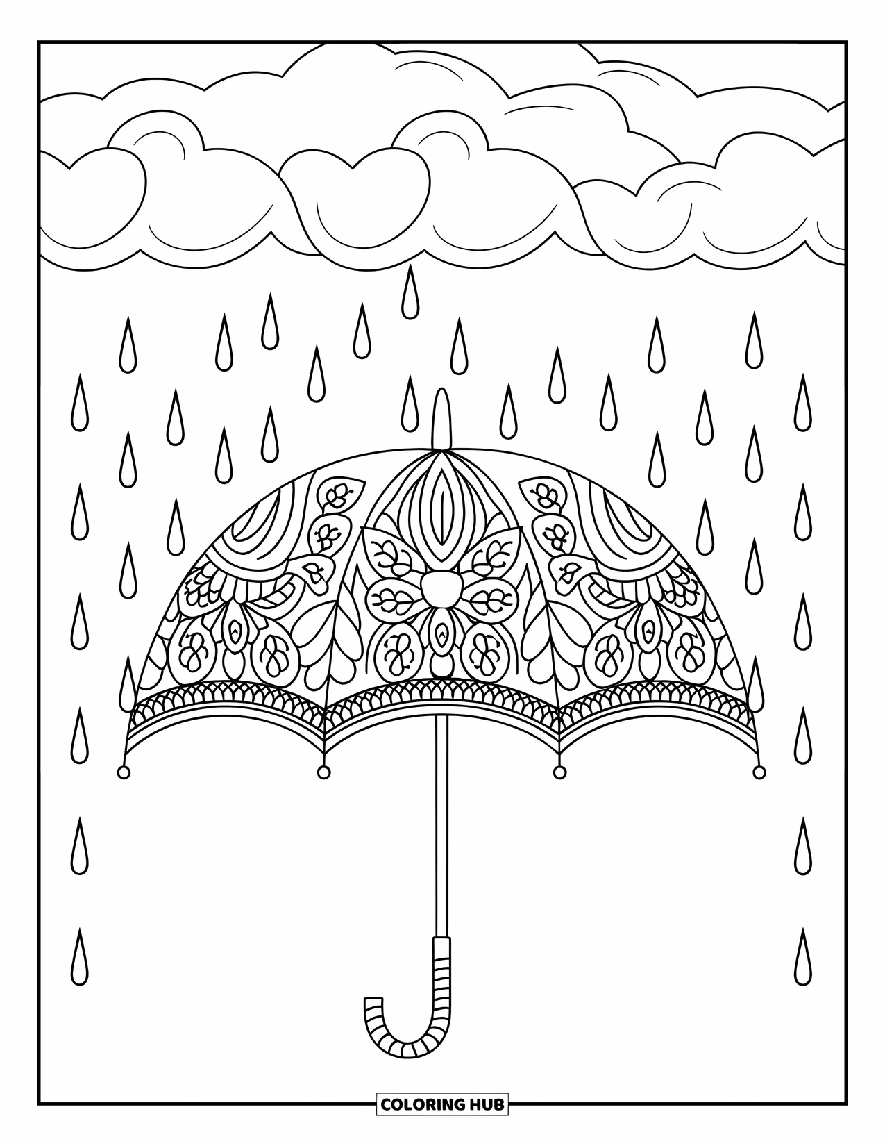85+ Rainy Day Coloring Pages for Kids & Adults (Free Printable PDFs)