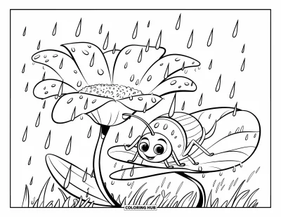 85+ Rainy Day Coloring Pages