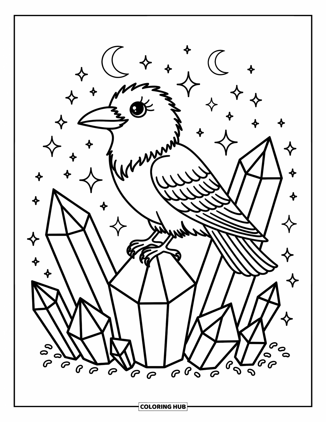 90+ Raven Coloring Pages for Kids & Adults (Free Printable PDFs)