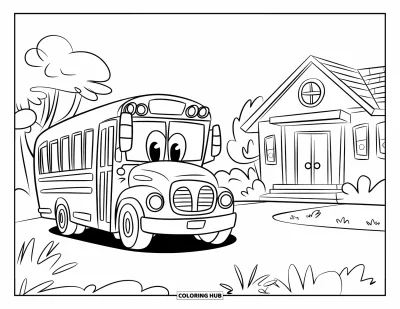65+ School Bus Coloring Pages