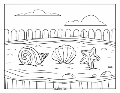 75+ Disegni di conchiglie da colorare