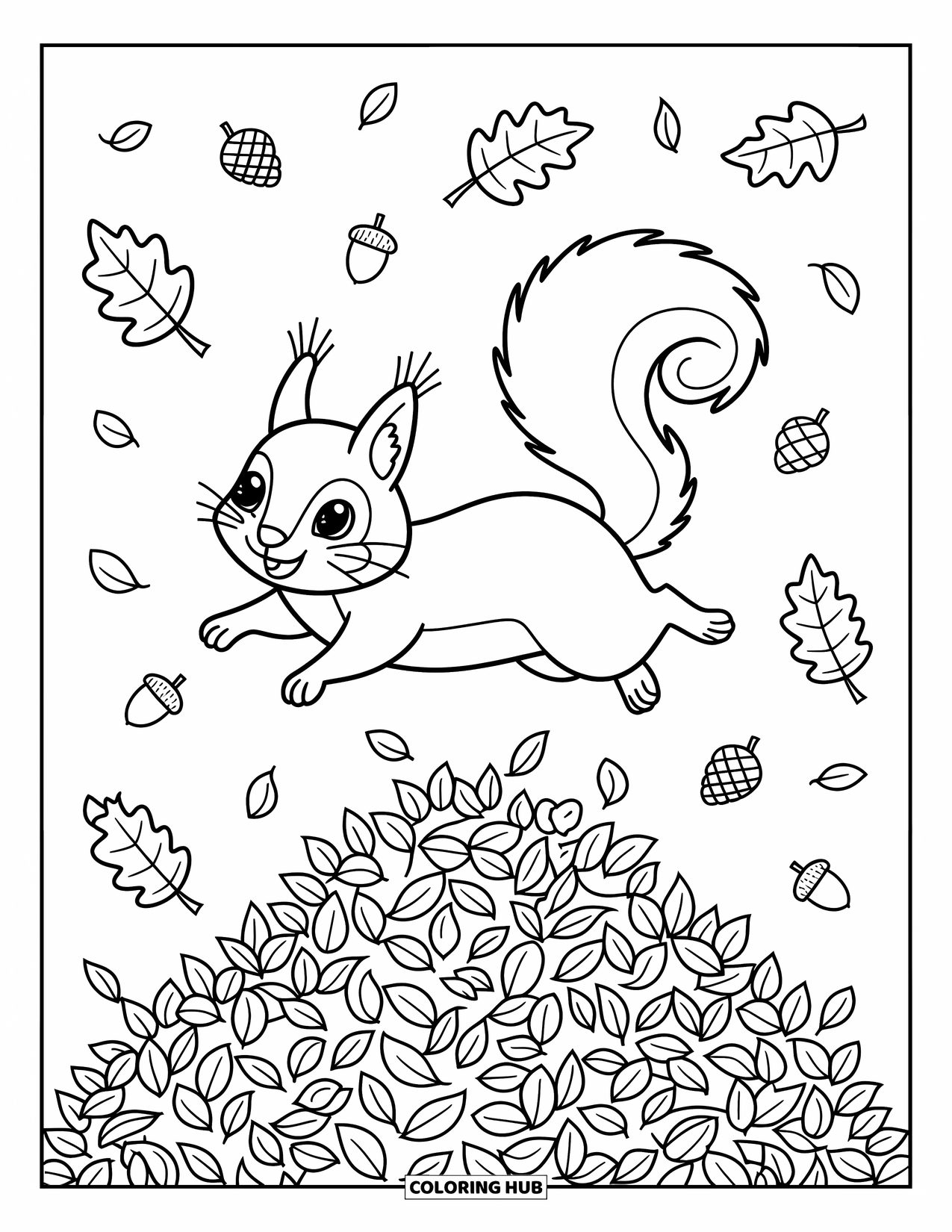 80+ Squirrel Coloring Pages for Kids & Adults (Free Printable PDFs)