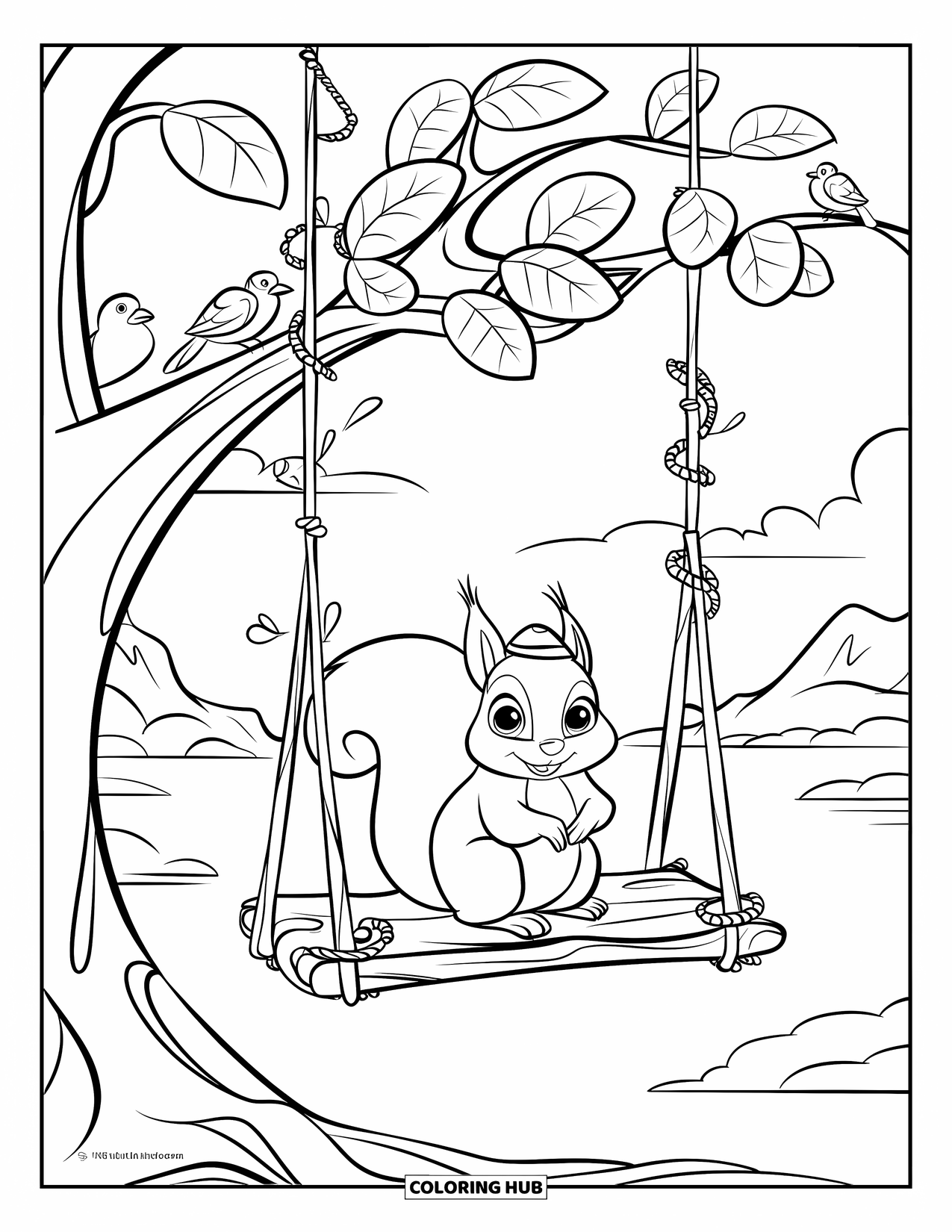 80+ Squirrel Coloring Pages for Kids & Adults (Free Printable PDFs)