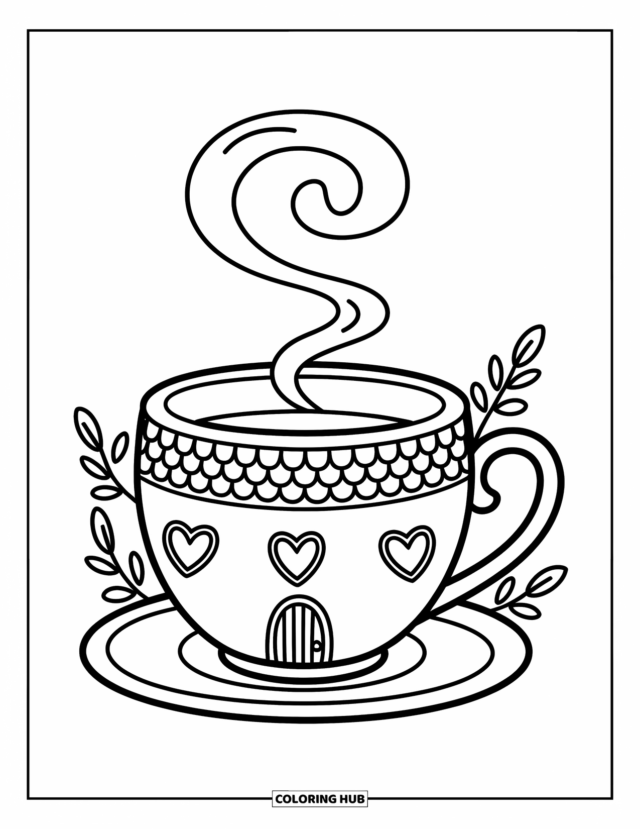 80+ Teacup Coloring Pages for Kids & Adults (Free Printable PDFs)