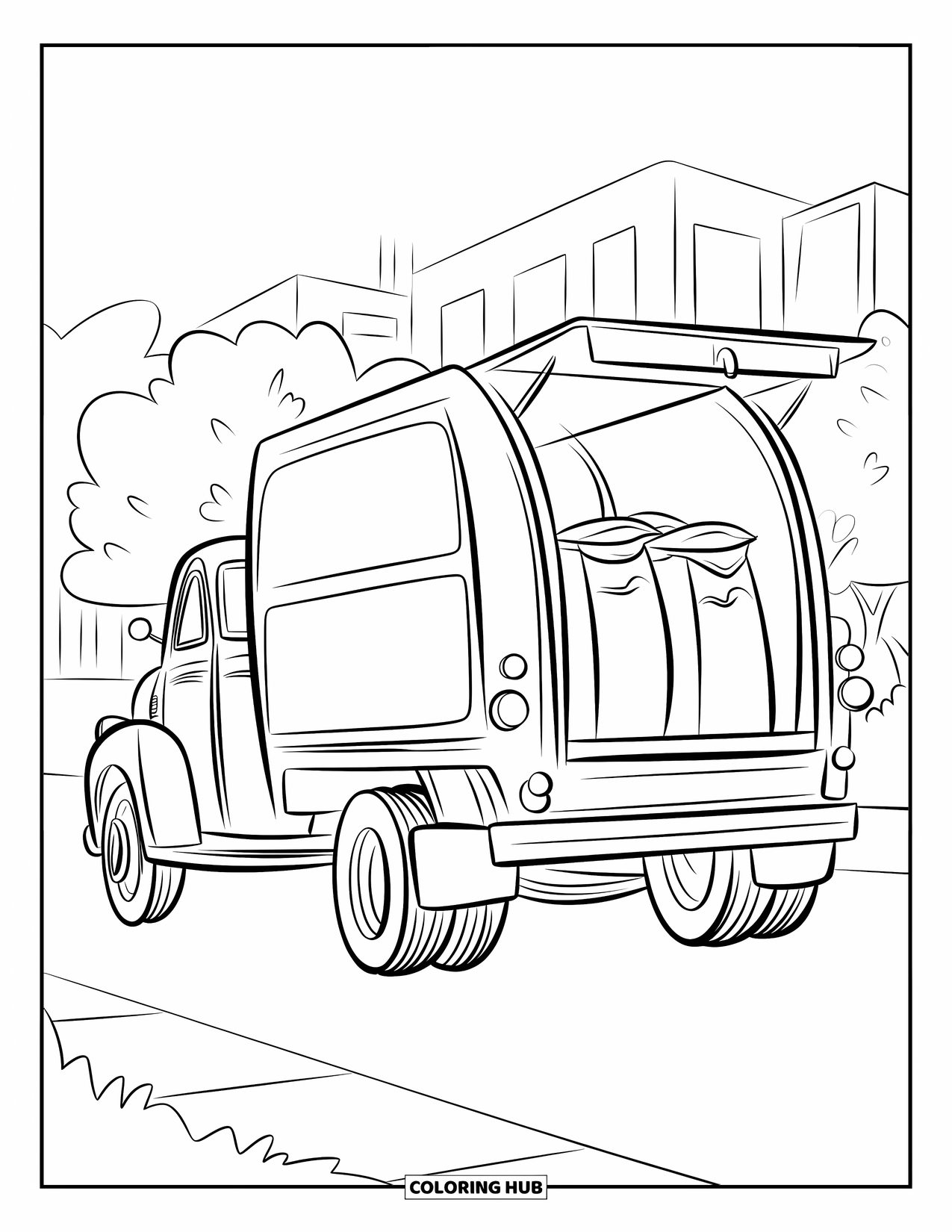 75+ Trash Truck Coloring Pages for Kids & Adults (Free Printable PDFs)