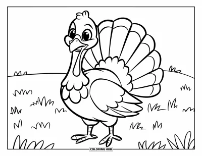 110+ Coloriages de dindes pour enfants et adultes (Gratuits)