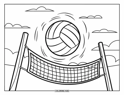 85+ Fargeleggingsark med volleyball for barn og voksne (Gratis)