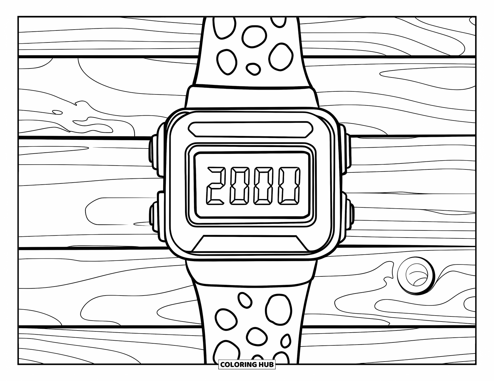 Y2K Coloring Page for Kids: Platform heels with moons on top and stars floating all around