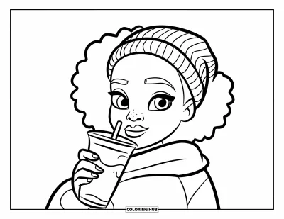 75+ Dibujos de chicas negras con afro para colorear para niños y adultos (Gratis)