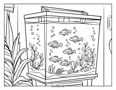 80+ Aquarium-Ausmalbilder