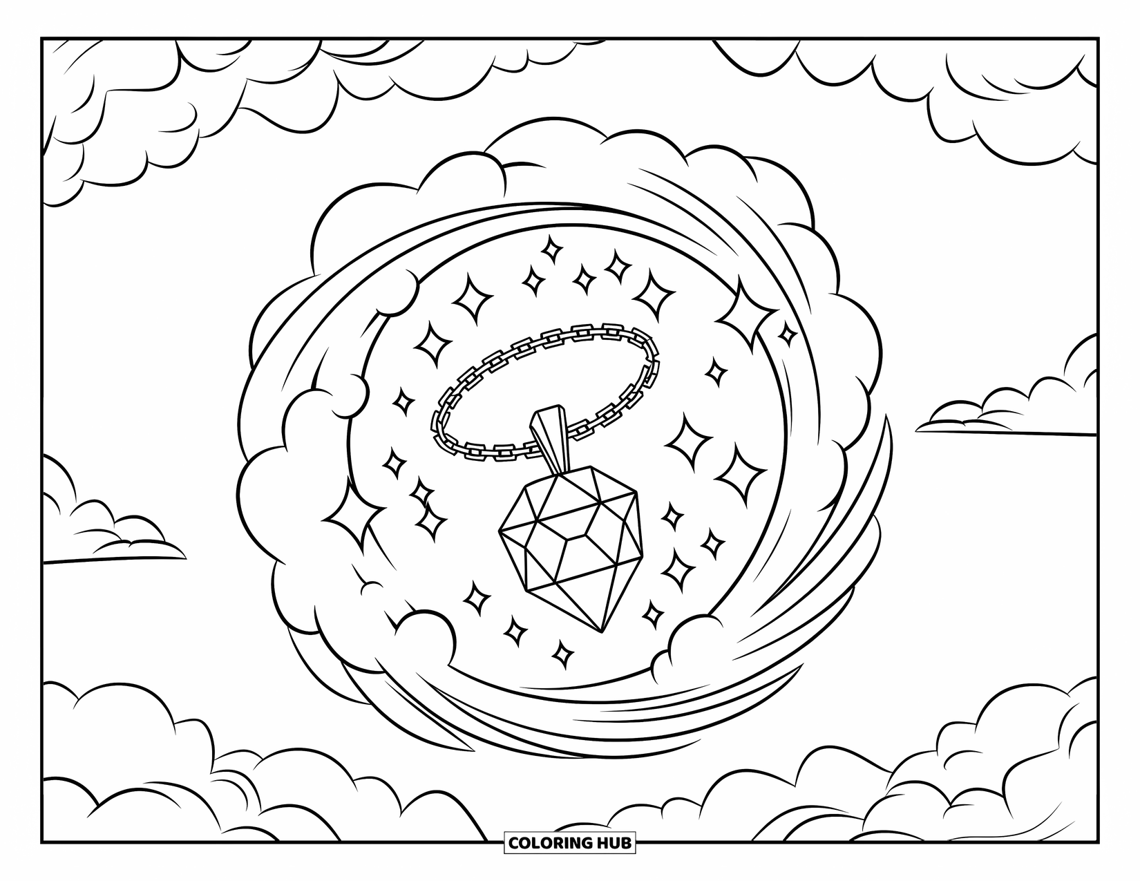 80+ Diamond Coloring Pages for Kids & Adults (Free Printable PDFs)