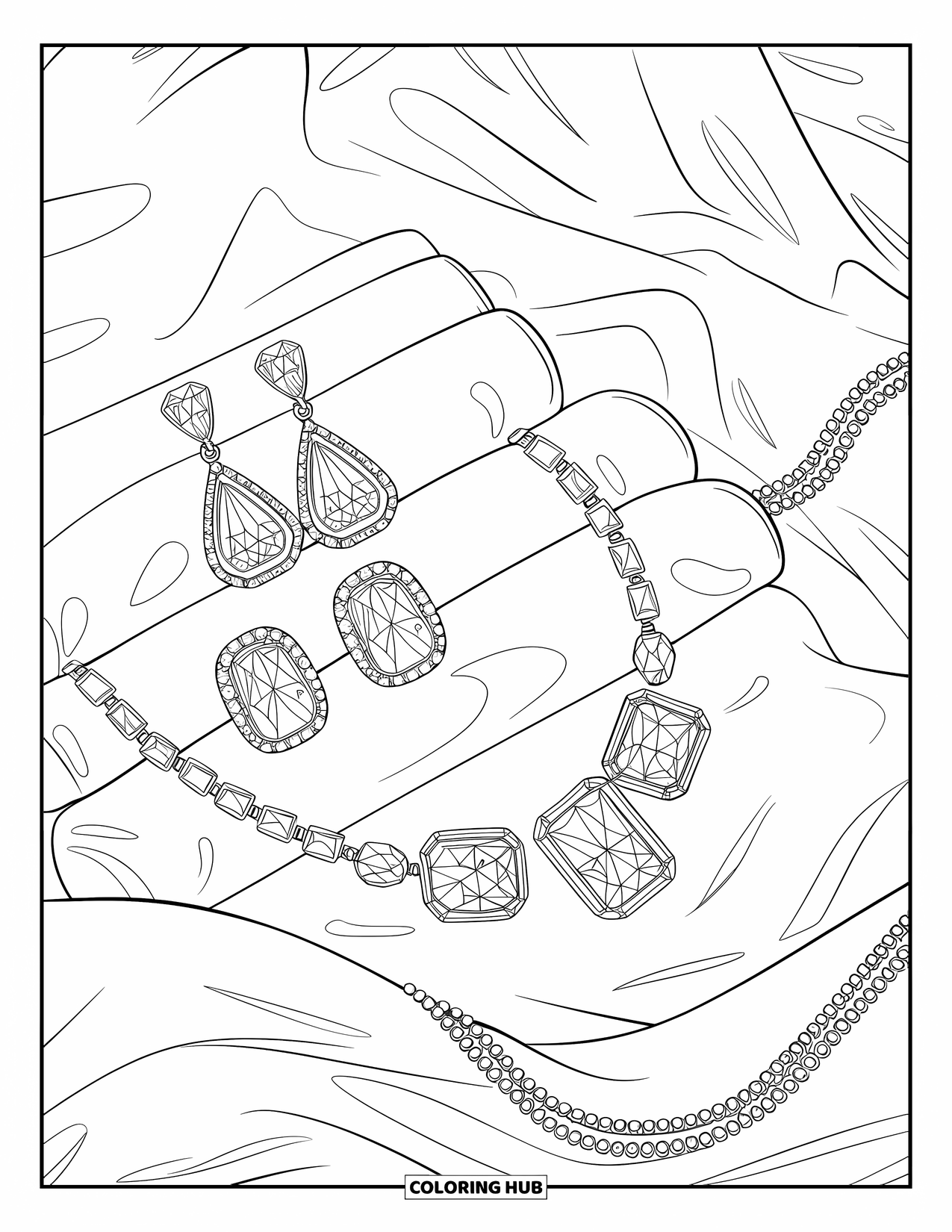 80+ Diamond Coloring Pages for Kids & Adults (Free Printable PDFs)