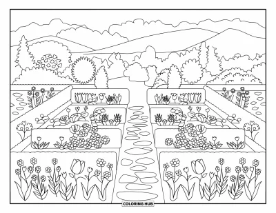 90+ Målarbilder med blomsterträdgård för barn och vuxna (Gratis)