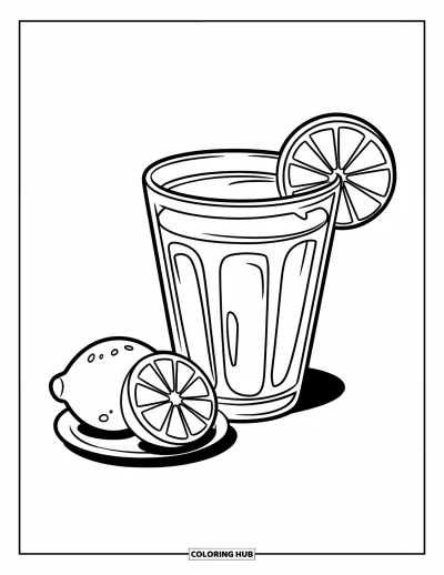 Limonádés kifestő gyerekeknek: Részletes limonádés kancsó citromgerezdekkel, tört jéggel és mentalevéllel