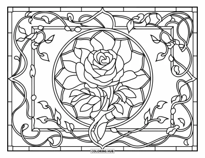 85+ Rose Mandala Coloring Pages