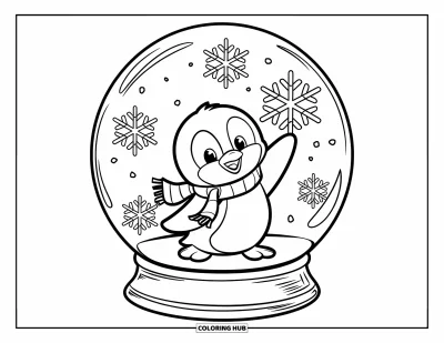 75+ Coloriages de boule à neige