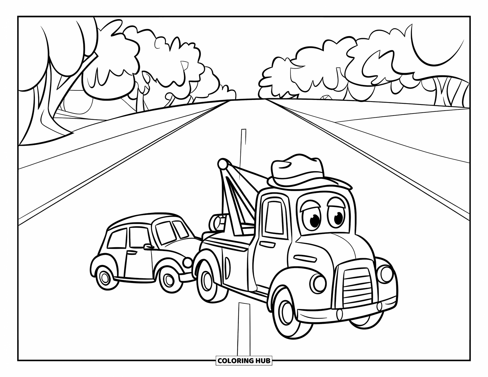 75+ Tow Truck Coloring Pages for Kids & Adults (Free Printable PDFs)