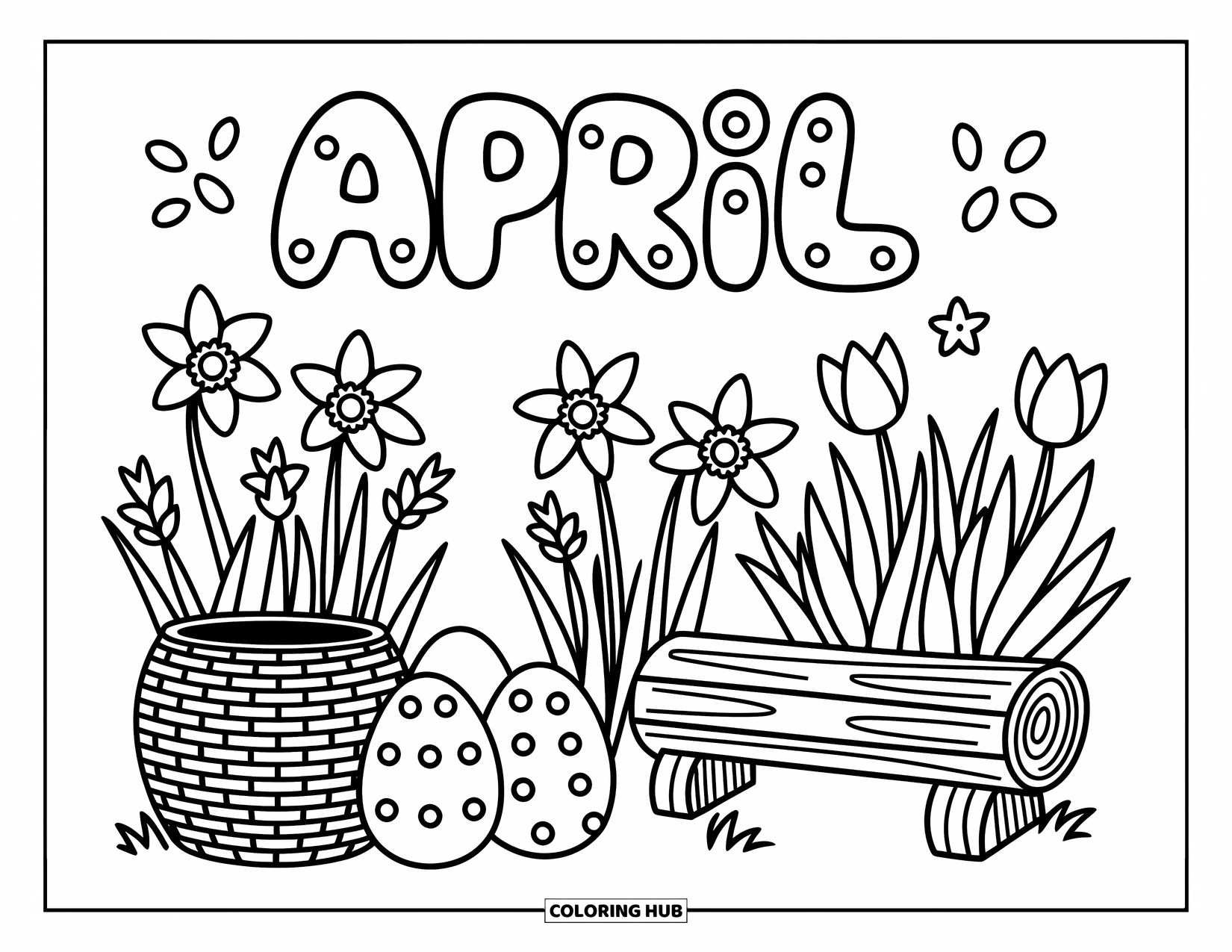 100+ April Coloring Pages for Kids & Adults (Free)
