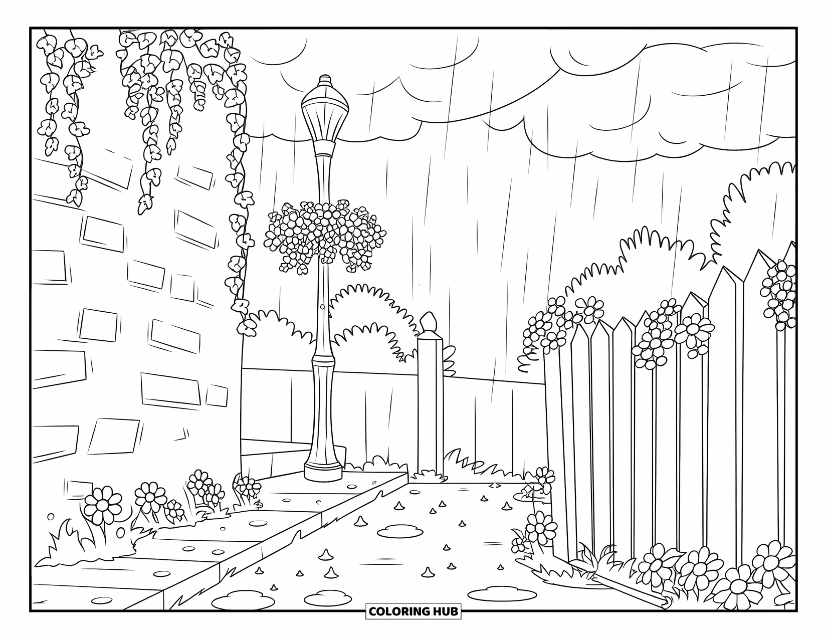 70+ April Showers Coloring Pages for Kids & Adults (Free)
