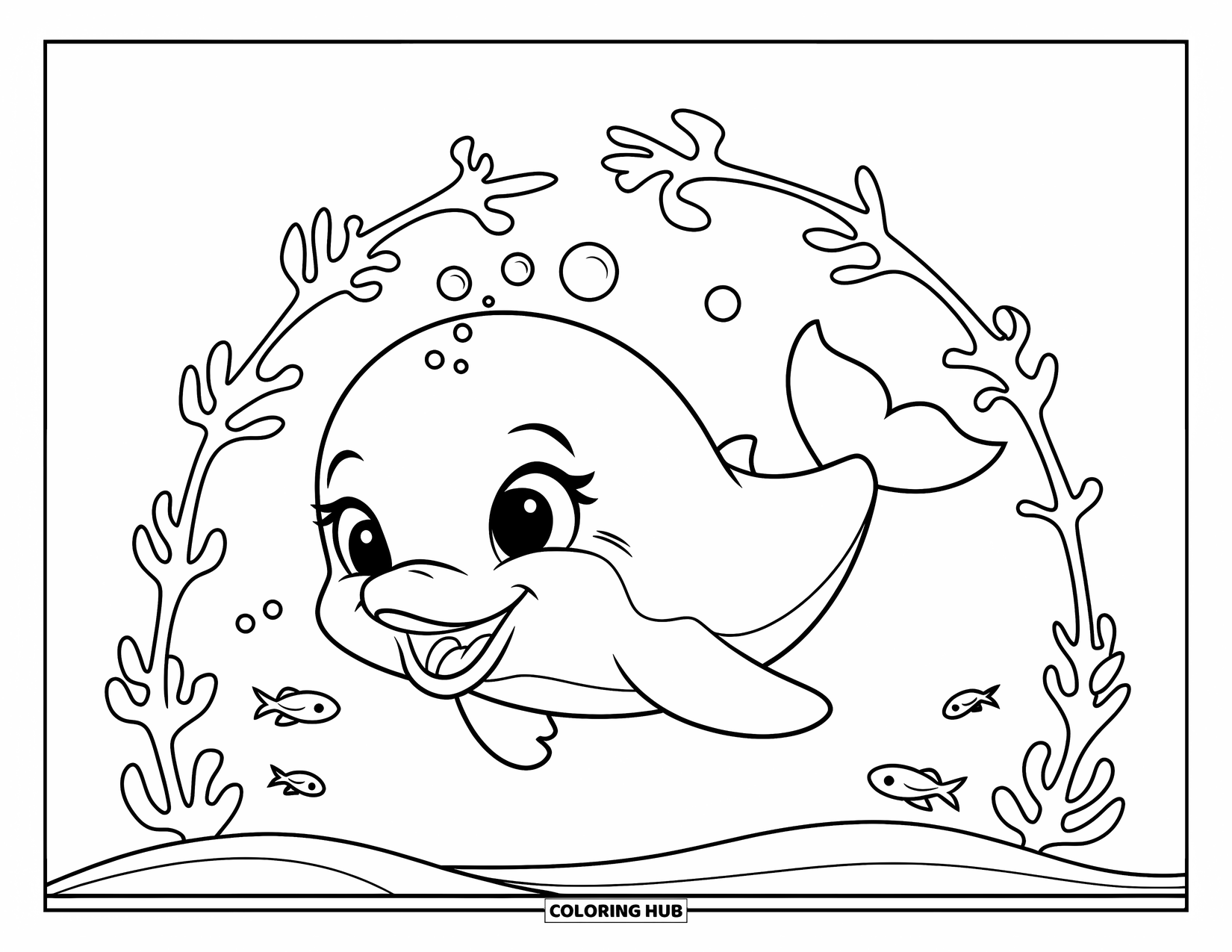 75+ Baby Dolphin Coloring Pages for Kids & Adults (Free)