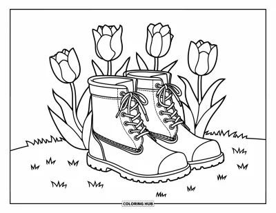 85+ Stiefel-Ausmalbilder für Kinder und Erwachsene (Kostenlos)