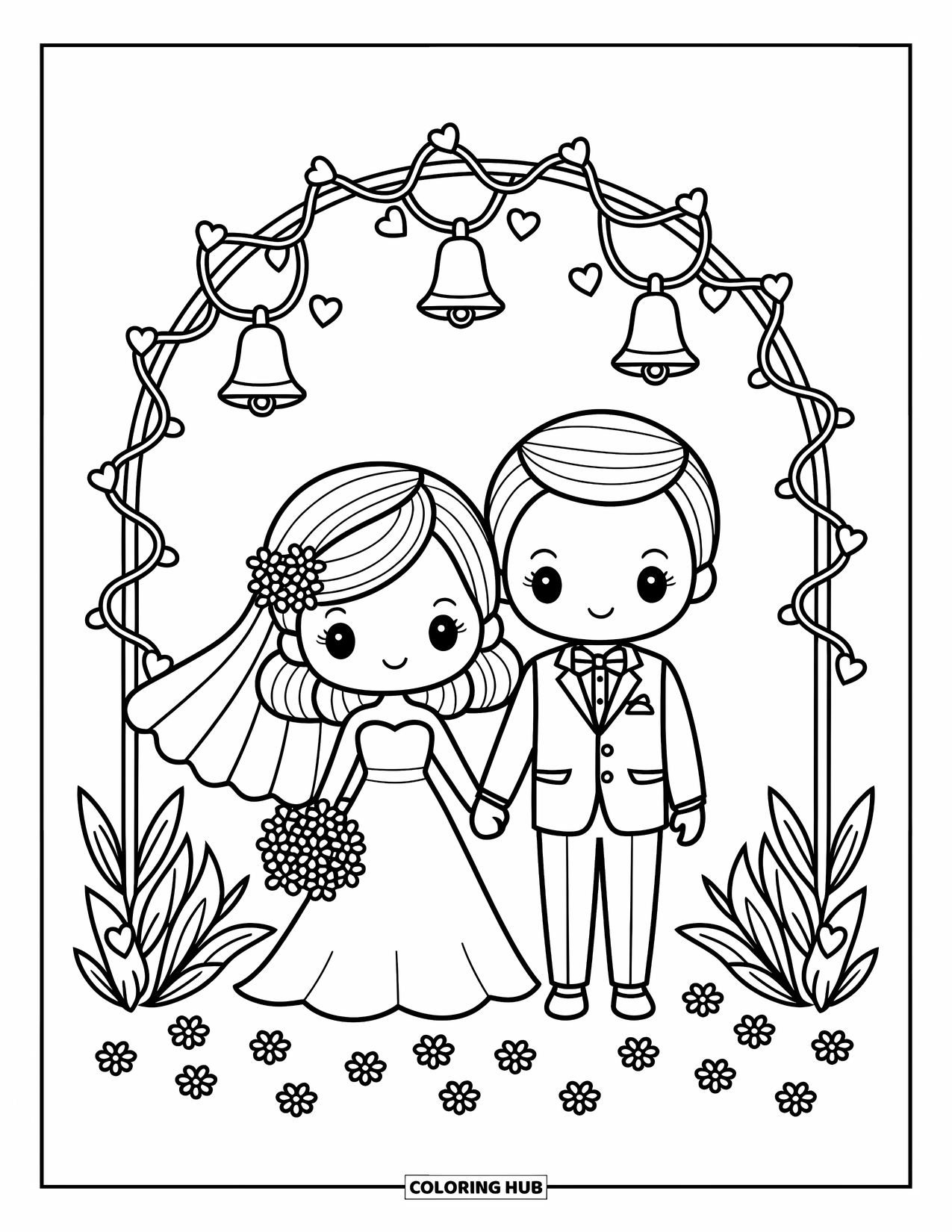 40 Dibujos De Novia Y Novio Para Colorear Para Ni os Y Adultos Gratis 