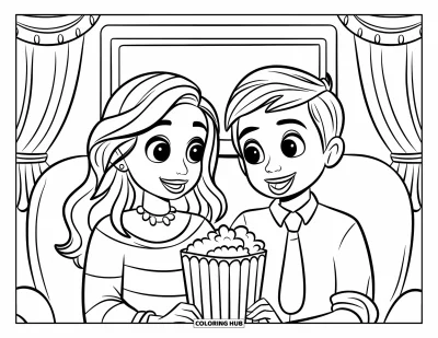 85+ Couple Coloring Pages
