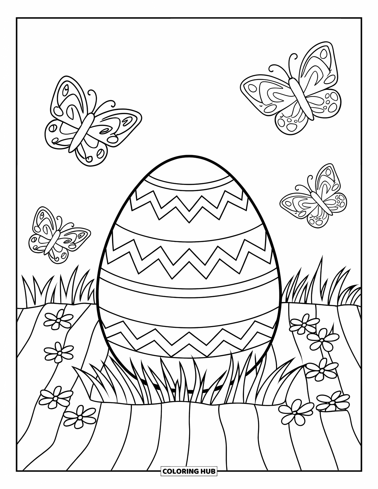 115+ Easter Egg Coloring Pages for Kids & Adults (Free Printable PDFs)