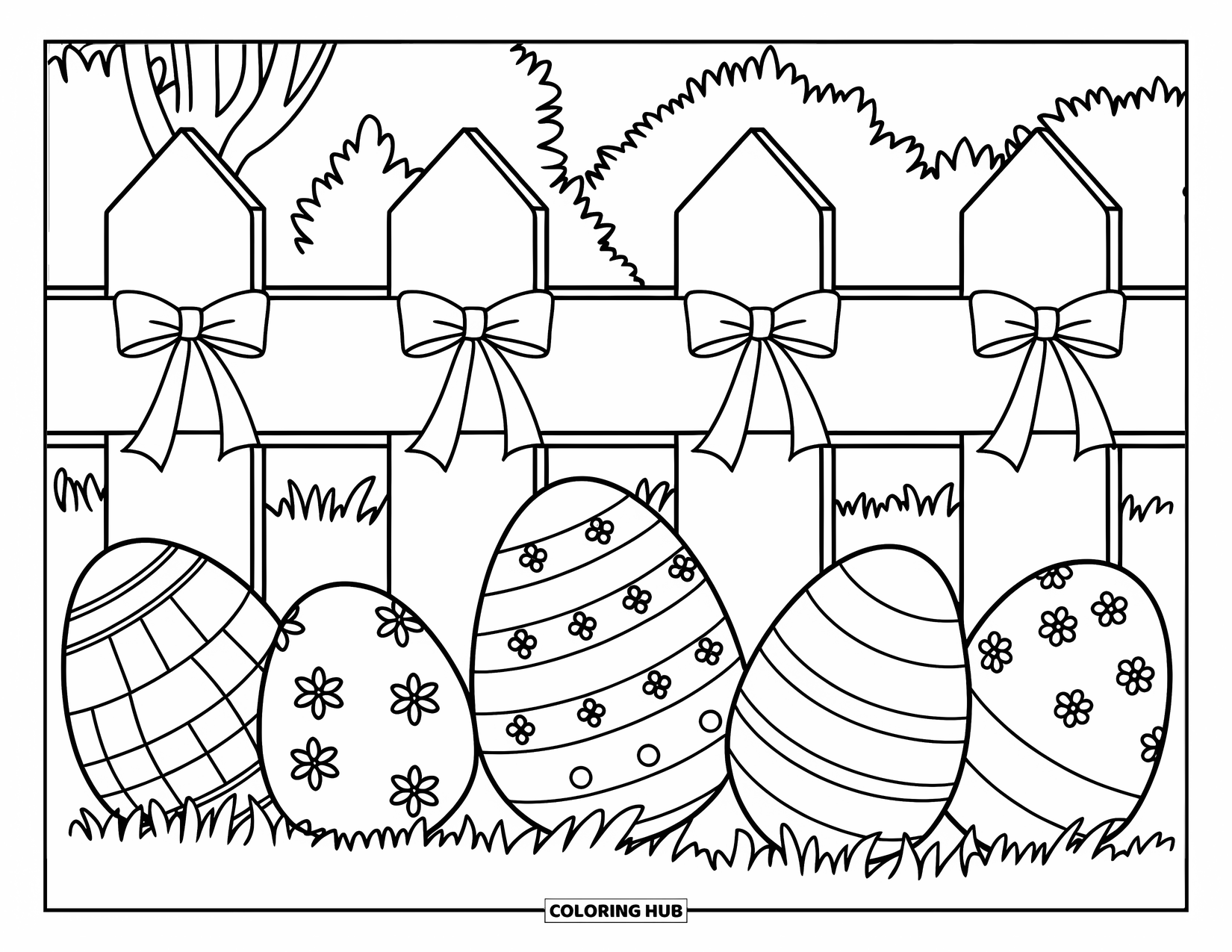 115+ Easter Egg Coloring Pages for Kids & Adults (Free)