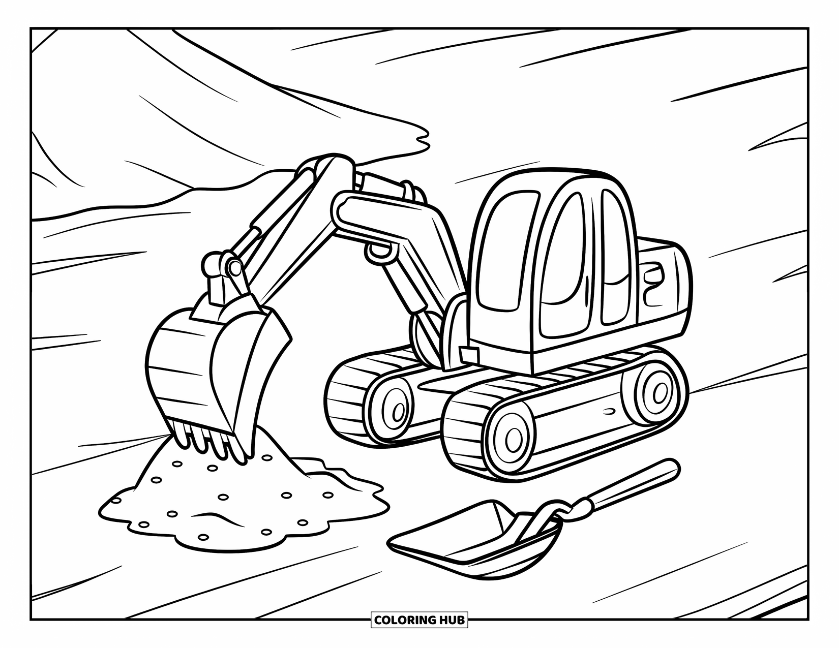 85+ Excavator Coloring Pages for Kids & Adults (Free)