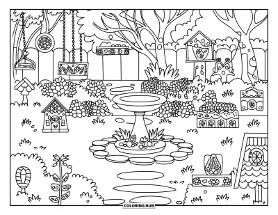 65+ Dibujos de jardín de hadas para colorear