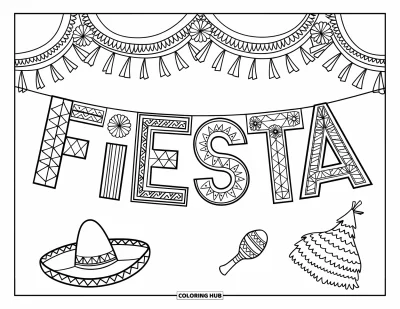 85+ Fiesta-Ausmalbilder für Kinder und Erwachsene (Kostenlos)