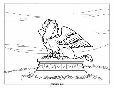 70+ Disegni di grifoni da colorare