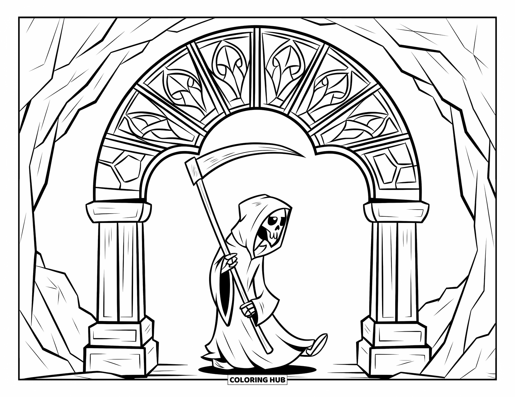 55+ Grim Reaper Coloring Pages for Kids & Adults (Free)