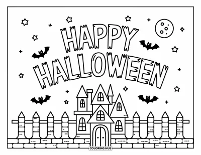 100+ Happy Halloween Coloring Pages