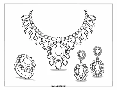 60+ Dibujos de joyas para colorear para niños y adultos (Gratis)