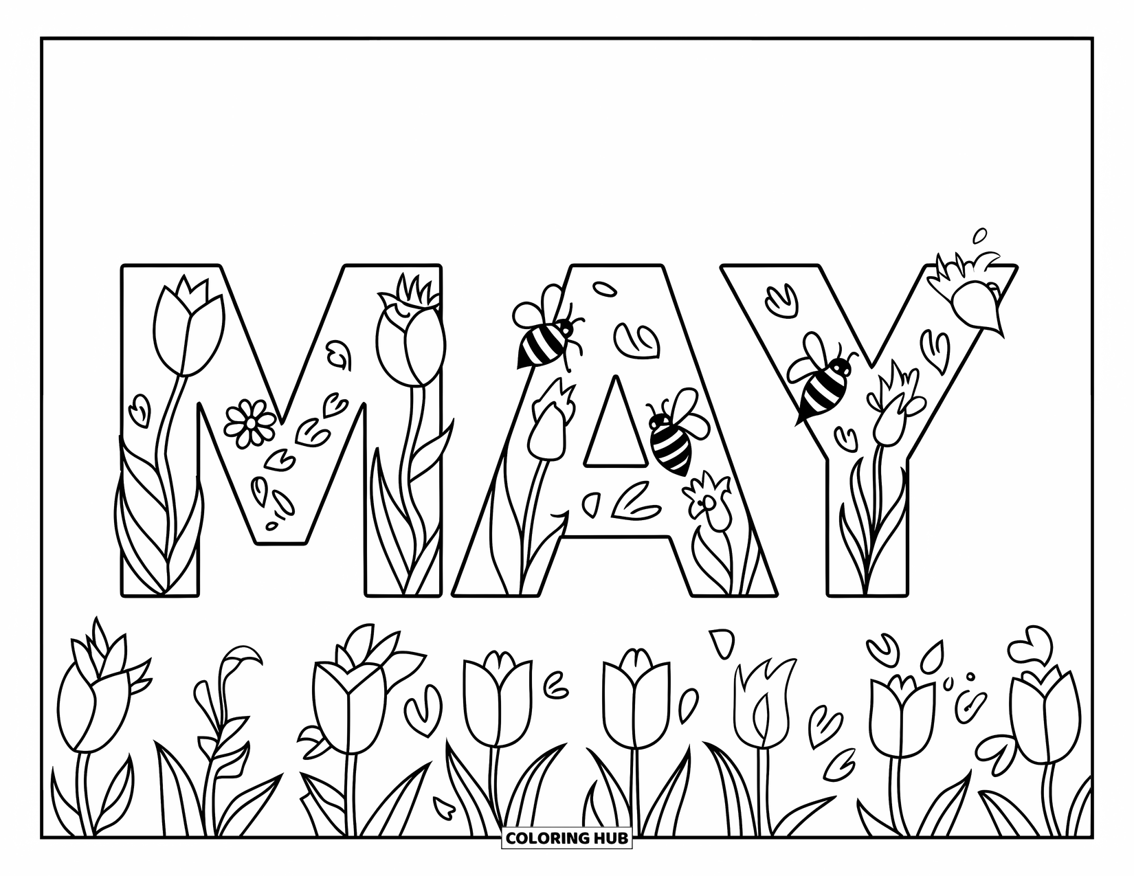 100+ May Coloring Pages for Kids & Adults (Free)