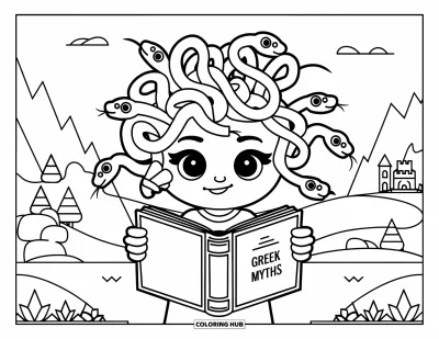 55+ Medusa-fargeleggingsark for barn og voksne (Gratis)
