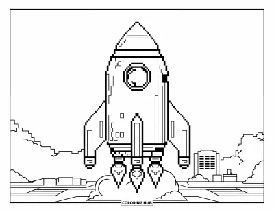 65+ Coloriages pixel pour enfants et adultes (Gratuits)