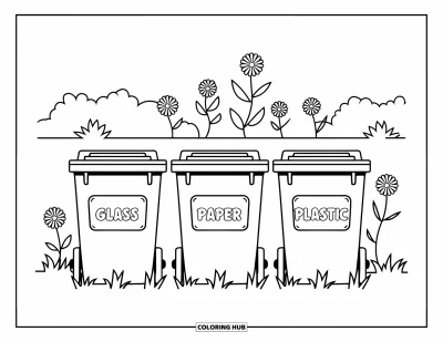 75+ Recycling Coloring Pages