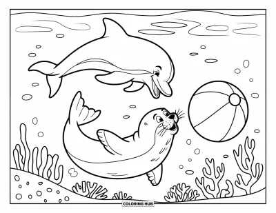 65+ Sea Animal Coloring Pages