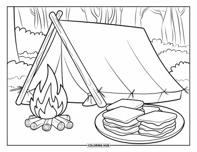 80+ Coloriages de s&rsquo;mores pour enfants et adultes (Gratuits)