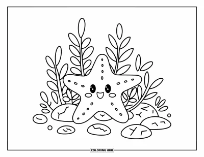 80+ Coloriages d&rsquo;étoiles de mer pour enfants et adultes (Gratuits)