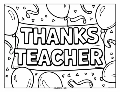 65+ Dibujos de agradecimiento al docente para colorear para niños y adultos (Gratis)