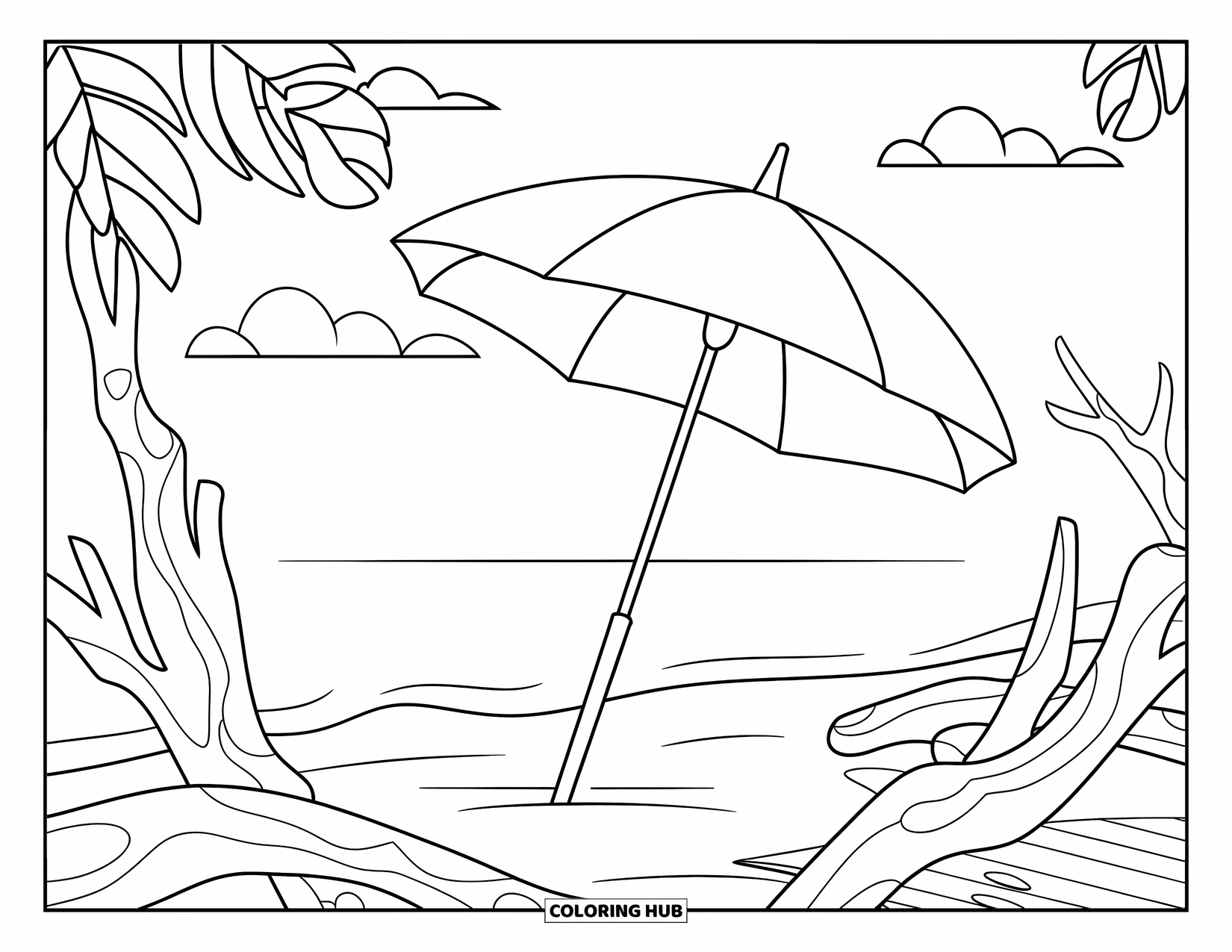 90+ Umbrella Coloring Pages for Kids & Adults (Free)