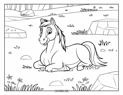 80+ Desenhos de cavalos selvagens para colorir para crianças e adultos (Grátis)