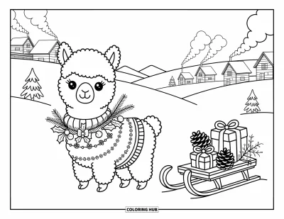 115+ Coloriages d&rsquo;animaux de Noël pour enfants et adultes (Gratuits)