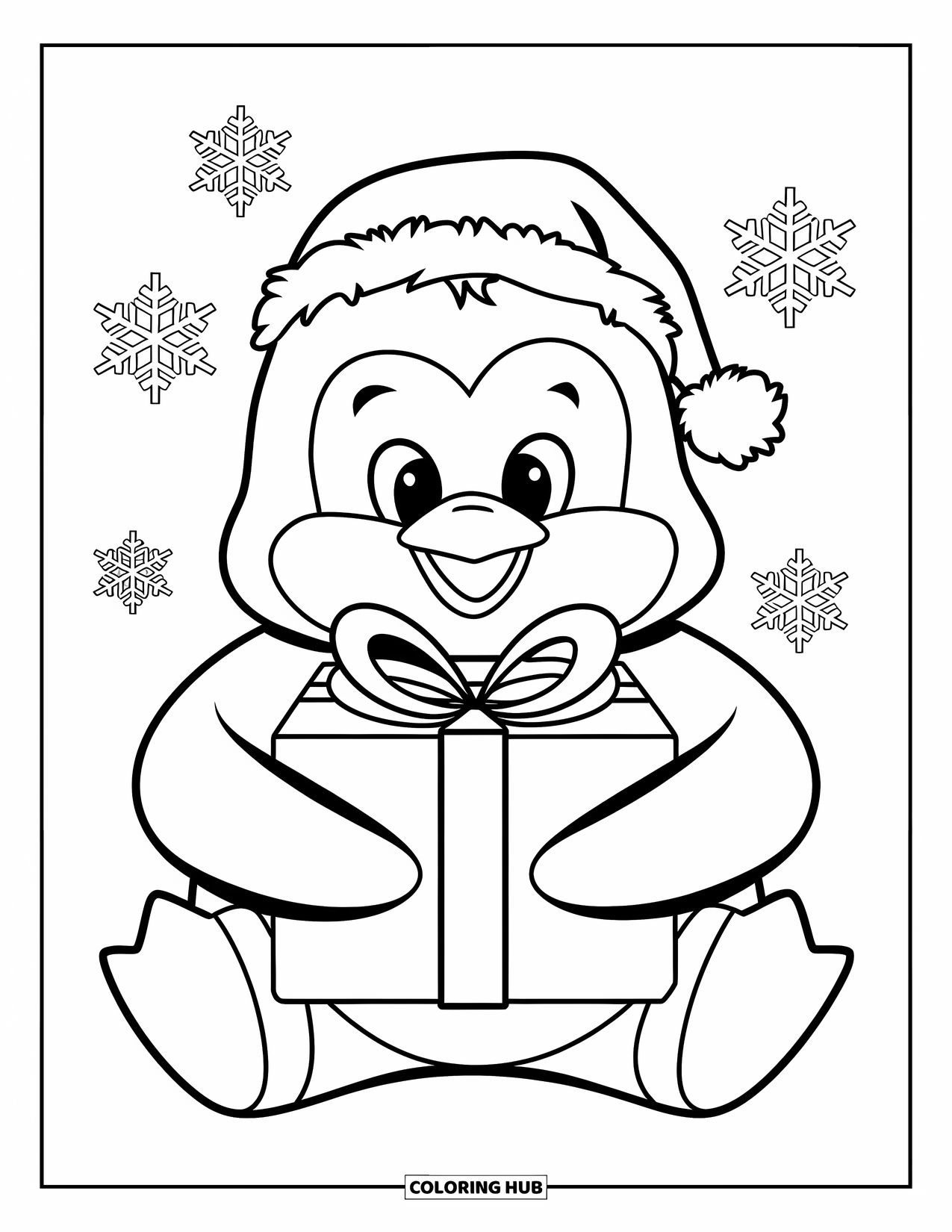 110+ Christmas Penguin Coloring Pages for Kids & Adults (Free Printable ...