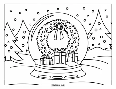 85+ Coloriages de boules à neige de Noël pour enfants et adultes (Gratuits)